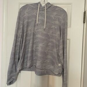 Vuori Light Gray Patterned Hoodie